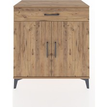 Dienni Hyperion Şifonyer Tek Raflı Tek Çekmeceli 2 Kapaklı 88X44X96 Çam-Çam