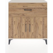 Dienni Arges Şifonyer Tek Raflı Tek Çekmeceli 2 Kapaklı 88X30X96 Aytaşı-Çam