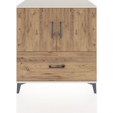 Dienni Hyperion Şifonyer 2 Raflı Tek Çekmeceli 2 Kapaklı 88X44X96 Aytaşı-Çam