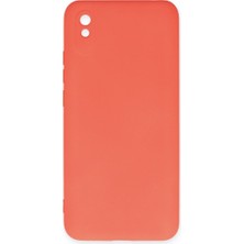 Techno Guru Redmi 9A Kılıf Içi Kadife Kaplı Nano Silikon Kapak - Turuncu