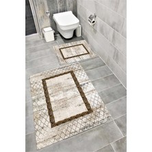 Home Su Emici Yumuşak Kaymaz Taban Sünger Dolgulu Yıkanabilir Dekoratif Banyo Paspası Takımı OK268