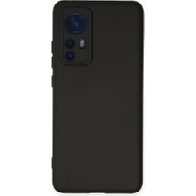 Techno Guru Xiaomi Mi 12 Kılıf Içi Kadife Kaplı Nano Silikon Kapak - Siyah