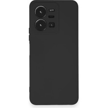 Techno Guru Vivo Y22S Kılıf Içi Kadife Kaplı Nano Silikon Kapak - Siyah