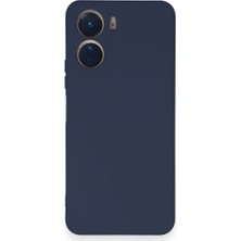 Techno Guru Vivo Y16 Kılıf Içi Kadife Kaplı Nano Silikon Kapak - Lacivert