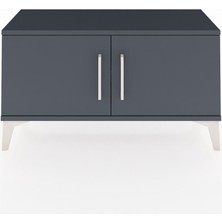 Dienni Arges Şifonyer Tek Raflı 2 Kapaklı 88X30X48 Antrasit-Antrasit