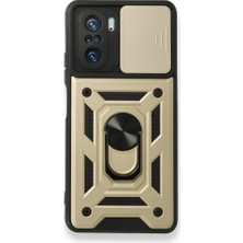 Royal Case Redmi K40 Kılıf Tam Koruma Sağlayan Kamera Sürgülü Sert Silikon Kapak Ryc/pars Yüzüklü