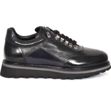 Tuna Hakiki Deri Siyah Casual Spor Erkek Ayakkabı Eva Taban - 7911