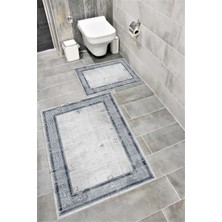 Home Su Emici Yumuşak Kaymaz Taban Sünger Dolgulu Yıkanabilir Dekoratif Banyo Paspası Takımı Abra