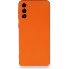 Techno Guru Samsung Galaxy S21 Plus Kılıf Içi Kadife Kaplı Nano Silikon Kapak - Turuncu