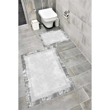 Home Su Emici Yumuşak Kaymaz Taban Sünger Dolgulu Yıkanabilir Dekoratif Banyo Paspası Takımı 1194