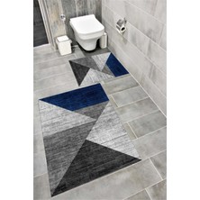 Home Su Emici Yumuşak Kaymaz Taban Sünger Dolgulu Yıkanabilir Dekoratif Banyo Paspası Takımı 1210