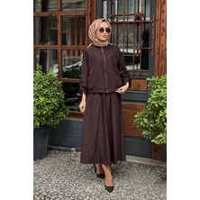 Heddy & Nurcan Çetin Nurcan Çetin Etekli Takım 25544 Kahve