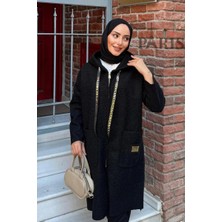 Trendparis Fermuarlı Çift Cepli Buklet Kaban