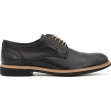 Tuna Hakiki Deri Siyah Casual Erkek Ayakkabı Rahat Tpu Taban - 2650