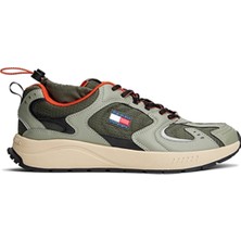 Tommy Hilfiger TJM RUNNER MIX MATERIAL Açık Haki Erkek Sneaker