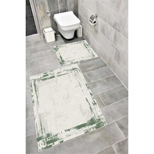 Home Su Emici Yumuşak Kaymaz Taban Sünger Dolgulu Yıkanabilir Dekoratif Banyo Paspası TAKIMI-1013GRESS