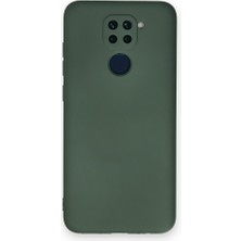 Redmi Note 9 Kılıf Içi Kadife Kaplı Nano Silikon Kapak - Koyu Yeşil