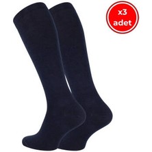 Meristanbul Seyahat Çorabı, 3 Adet, 35-38, %65 Pamuklu Çorap, Lacivert