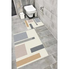 Home Su Emici Yumuşak Kaymaz Taban Sünger Dolgulu Yıkanabilir Dekoratif Banyo Paspası TAKIMI-1158