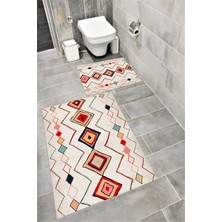 Home Su Emici Yumuşak Kaymaz Taban Sünger Dolgulu Yıkanabilir Dekoratif Banyo Paspası Takımı Iskrenkli