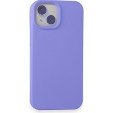 Techno Guru iPhone 15 Kılıf Içi Kadife Kaplı Nano Silikon Kapak - Lila