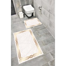 Home Su Emici Yumuşak Kaymaz Taban Sünger Dolgulu Yıkanabilir Dekoratif Banyo Paspası TAKIMI-BNY1003