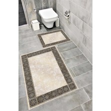 Home Su Emici Yumuşak Kaymaz Taban Sünger Dolgulu Yıkanabilir Dekoratif Banyo Paspası Takımı Agingkr