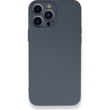 Techno Guru iPhone 13 Pro Kılıf Içi Kadife Kaplı Nano Silikon Kapak - Gri
