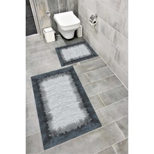 Home Su Emici Yumuşak Kaymaz Taban Sünger Dolgulu Yıkanabilir Dekoratif Banyo Paspası TAKIMI-1024