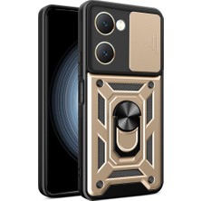 Royal Case Vivo Y18 Kılıf Tam Koruma Sağlayan Kamera Sürgülü Sert Silikon Kapak Ryc/pars Yüzüklü