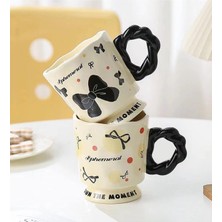 Giftmoda Siyah Kelebekler Temalı Seramik Kupa