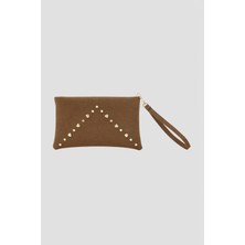 Shule Bags Geez Troklu Clutch Çanta Taba