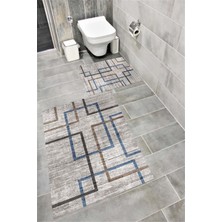 Home Su Emici Yumuşak Kaymaz Taban Sünger Dolgulu Yıkanabilir Dekoratif Banyo Paspası Takımı 1208