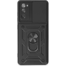 Royal Case Samsung Galaxy S20 Fe Kılıf Tam Koruma Sağlayan Kamera Sürgülü Sert Silikon Kapak Ryc/pars Yüzüklü
