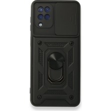 Royal Case Samsung Galaxy M22 Kılıf Tam Koruma Sağlayan Kamera Sürgülü Sert Silikon Kapak Ryc/pars Yüzüklü