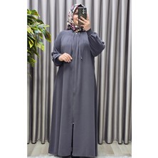 Elmas Tesettür Kadın Tesettür Giyim  Büyük Beden Nur Robalı Krep Ferace