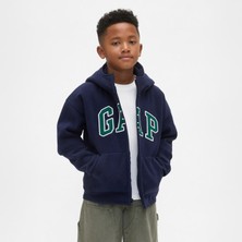 Gap Erkek Çocuk VintageSoft Gap Logo Fermuarlı Sweatshirt - 801449