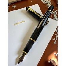 Polin Chren S9 Lüks Metal Dolma Kalem Seti, Altın Detaylı, Siyah