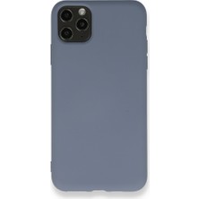 Techno Guru iPhone 11 Pro Max Kılıf Içi Kadife Kaplı Nano Silikon Kapak - Gri