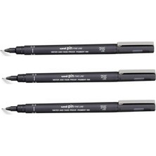 Uniball Pin ( 0.3) Fine Line Akrilik Uçlu Kalem Siyah ( 3 Adet )