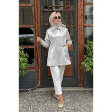 Kayra Ceket KA-B25-13076 Gümüş