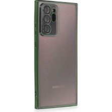 Techno Guru Samsung Galaxy Note 20 Ultra Kılıf Kamera Lens Korumalı Razer Lens Silikon Kapak - Yeşil
