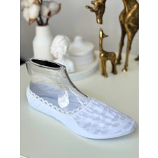 Voux Leopar Desenli Tül Kadın Babet Çorap Karışık Renkli 4 'lü