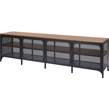 IKEA Fjallbo Tv Sehpası Siyah 198 x 45 x 54 cm