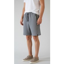 Balkonda Şort Bermuda Fermuarlı Pamuklu Rahat Kalıp Esnek Erkek