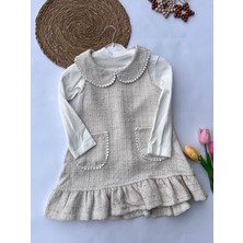 Yuniks Kids Kız Bebek Tuvid Elbise