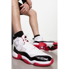 Nike Jordan Jumpman Two Trey Basketball Shoes White Bilekli Basketbol Ayakkabısı Beyaz Kırmızı