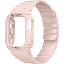 Lopard Apple Watch Ultra 49MM KRD-142 Airbag Tasarımlı Kasa Koruyuculu Silikon Kordon