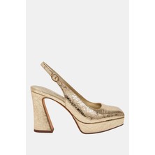 Katy Perry The Square Sling Kadın Altın Topuklu Ayakkabı