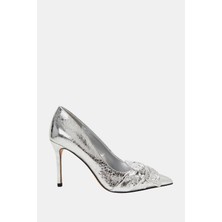 Katy Perry The Revival Bow Kadın Gümüş Kurdela Topuklu Ayakkabı